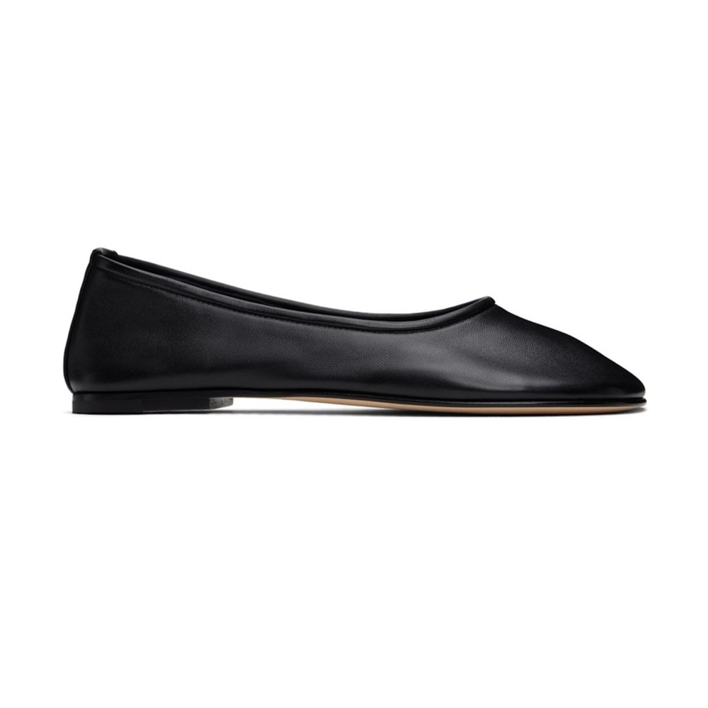 Dear Frances Black Leather Flats - Picture 4 of 4